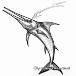 Blue Marlin Sea Life Coloring Pages 1