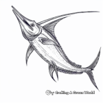 Blue Marlin Sea Life Coloring Pages 2