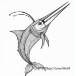 Blue Marlin Sea Life Coloring Pages 4