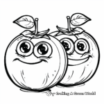 Blueberry Fruit Coloring Pages 1
