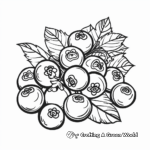 Blueberry Fruit Coloring Pages 3