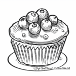 Blueberry Muffin Cake Coloring Pages 1
