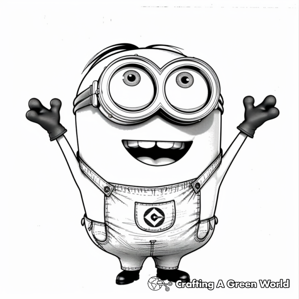 Bob The Minion Coloring Pages - Free &amp; Printable!