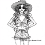 Boho Chic Outfit Coloring Pages 4
