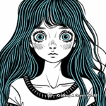 Bold Blue Hair Coloring Pages 3