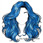 Bold Blue Hair Coloring Pages 4
