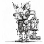 Bold Mechanical Animals Steampunk Coloring Pages 2