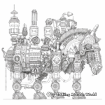 Bold Mechanical Animals Steampunk Coloring Pages 4