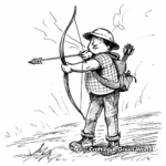 Bow and Arrow Coloring Pages for Adventure Lovers 3