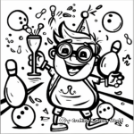 Bowling Party Coloring Pages 1
