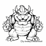 Bowser The Villain from Super Mario Bros. Movie Coloring Pages 3
