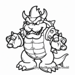 Bowser The Villain from Super Mario Bros. Movie Coloring Pages 4