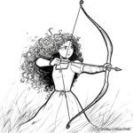 Brave Merida Coloring Pages for Kids 2