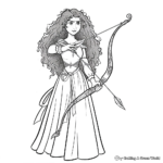 Brave Merida Coloring Pages for Kids 4