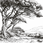 Breathtaking African Landscapes Coloring Pages 1