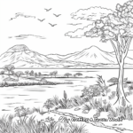 Breathtaking African Landscapes Coloring Pages 2