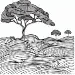 Breathtaking African Landscapes Coloring Pages 3