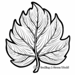 Bright Aspen Leaf Coloring Pages for Fall 1