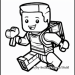 Bright Lego Minecraft Alex Coloring Pages 4