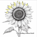 Bright Yellow Sunflower Coloring Pages 2