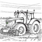 Bulky John Deere Harvester Coloring Pages 1