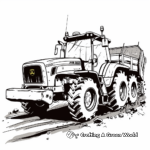 Bulky John Deere Harvester Coloring Pages 4