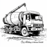 Busy Construction Site Cement Truck Coloring Sheets 3