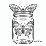 Butterfly Mason Jar Coloring Pages 2
