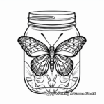 Butterfly Mason Jar Coloring Pages 3