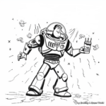 Buzz Lightyear's Galactic Birthday Bash Coloring Page 1