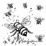 Buzzing Bees: Detailed Bumblebee Coloring Pages 1