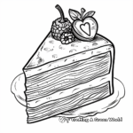 Cake Slice Coloring Pages for Kids 2