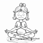 Calm Child’s Pose Yoga Coloring Pages 2