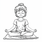Calm Child’s Pose Yoga Coloring Pages 3