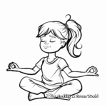 Calm Child’s Pose Yoga Coloring Pages 4