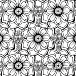 Calm Floral Patterns: Mindfulness Coloring Pages 2
