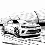 Camaro in Action: Race Track Coloring Pages 2
