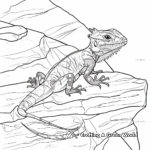 Camouflaged Frilled Lizard Coloring Pages 1