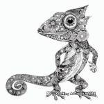 Camouflaged Frilled Lizard Coloring Pages 2