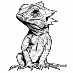 Camouflaged Frilled Lizard Coloring Pages 3