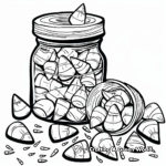 Candy Corn in a Jar Coloring Pages 3