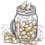 Candy Corn in a Jar Coloring Pages 4