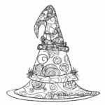 Candy Decorated Witch Hat Coloring Pages 4