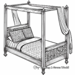 Canopy Bed Coloring Pages 2