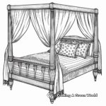 Canopy Bed Coloring Pages 3