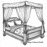Canopy Bed Coloring Pages 4