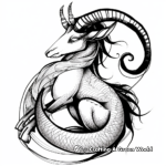 Capricorn and Other Zodiac Signs Combined Coloring Pages 1