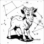 Capricorn Constellation Coloring Sheets 1