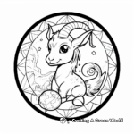 Capricorn Constellation Coloring Sheets 4