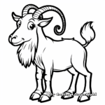Capricorn Symbol: Simple Coloring Sheets for Kids 1